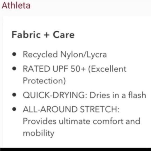 Athleta Seascape Tankini Swim Tank UPF 50+ Blue Beach Vacation Pool 34 D… - Picture 8 of 9